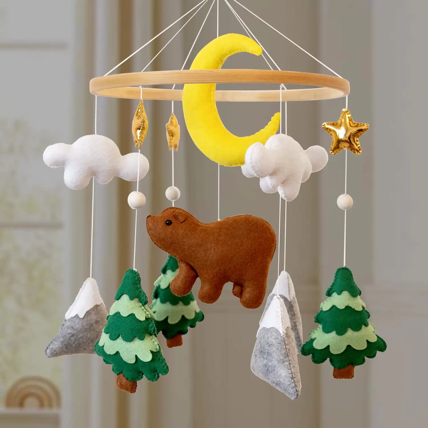 Brown Bear Adventure Baby Mobile