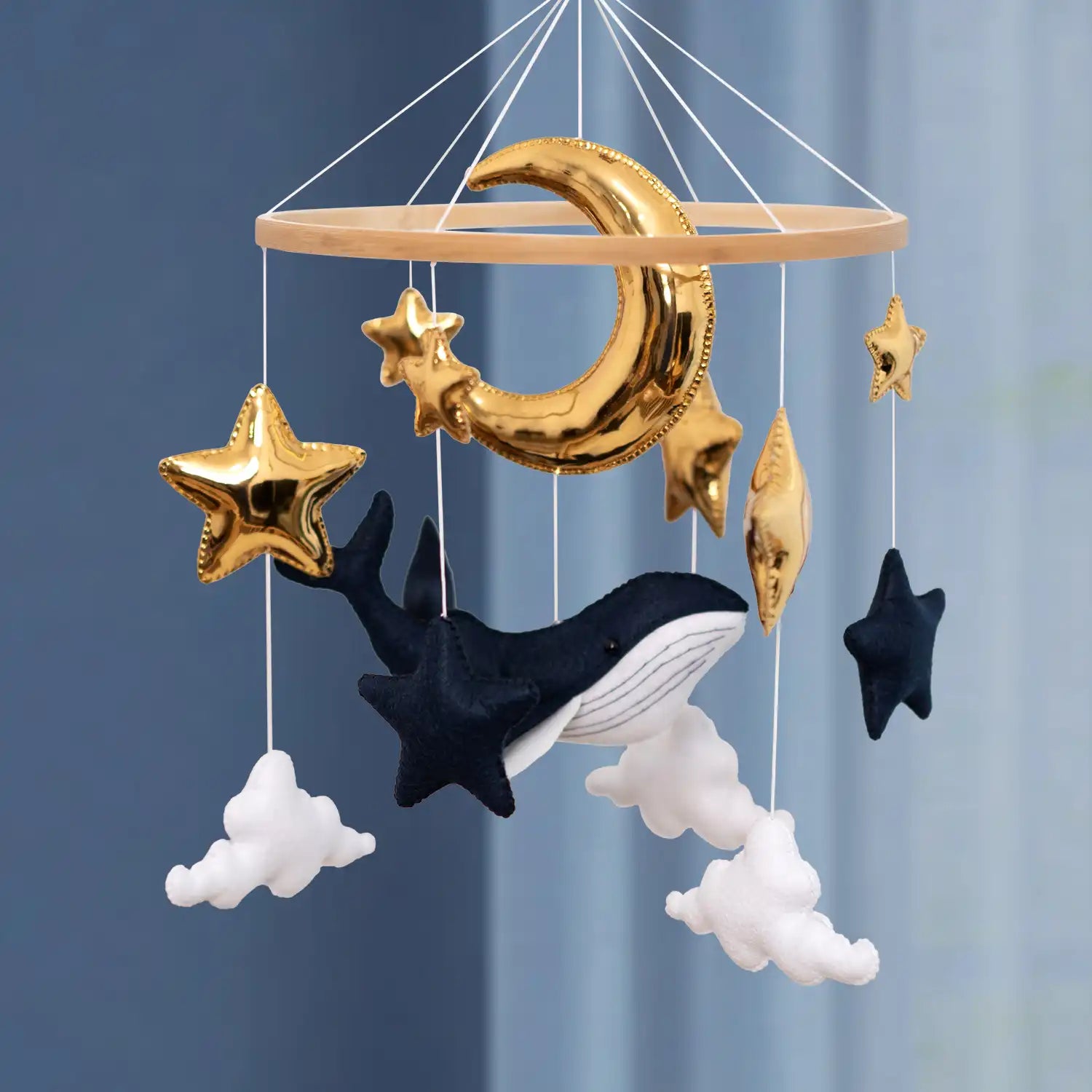 Blue Whale Adventure Baby Mobile